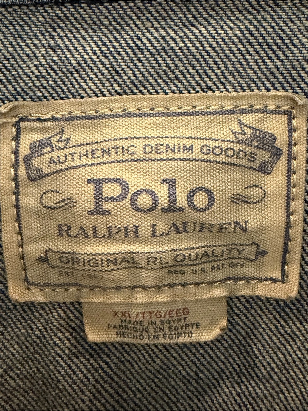 Polo Ralph Lauren Blue Denim Trucker Jacket XXL - Picture 4 of 5